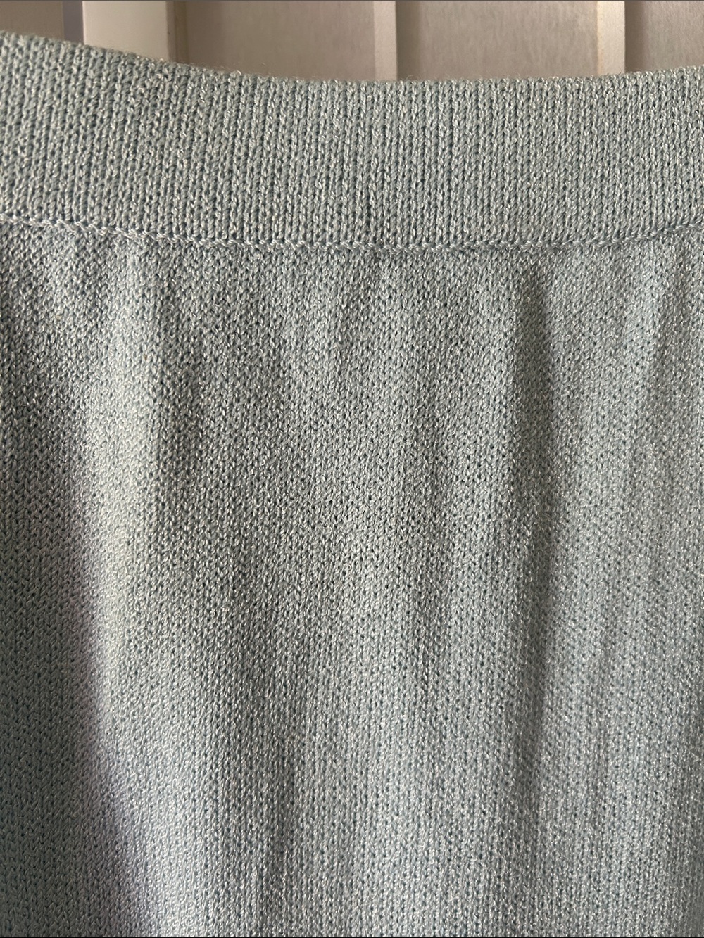 St. John Light Blue Textured Midi Skirt - Picture 2 of 4